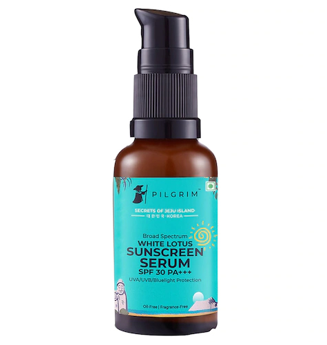 White Lotus Sunscreen Gel Serum SPF 30 PA+++ With Hyaluronic Acid for Dry Oily Skin 30 ml